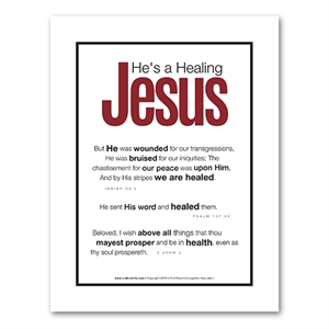 He's A Healing Jesus Inspirational Poster